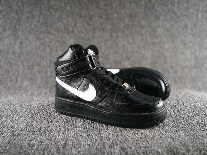 Women VLONE x Nike Air Force 1 High Collection Black White Shoes